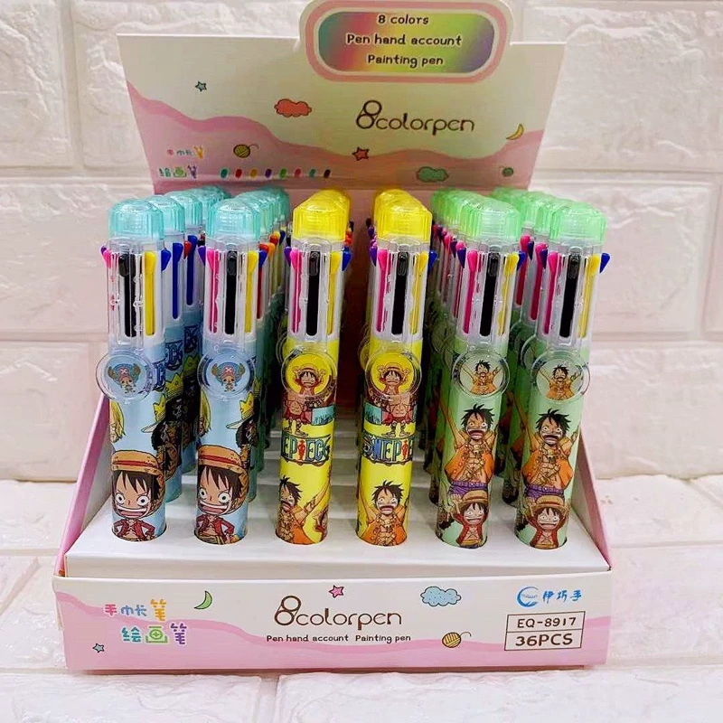 خودکار ده رنگ طرح انیمه وان پیس وارداتی بسیار جذاب one piece
